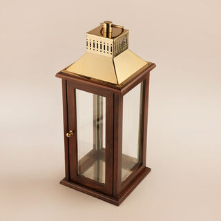 Lucerna wooden Ramadan candle holder 23*10*10cm