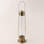 Homez gold metal lantern 24*24*72 cm image number 0