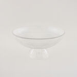 Homez Glass Ribbed Decor Bowl 29.4*29.4*14.4Cm image number 1