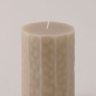 هومز شمعة إليغنت من شمع الصويا، بيج 7*7*10.5سم