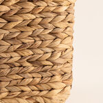 Homez water hyacinth storage basket woven 30*30*30cm, beige image number 3