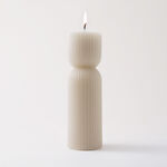 Homez embossed candle 5.5*17cm, grey image number 1