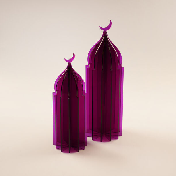 Lucerna Accent Acrylic Ramadan Decorative Piece, Purple 8.5*8.5*25Cm image number 0