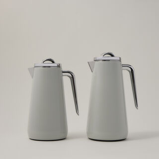 Dallaty Eve set of 2 steel vacuum flask grey & chrome