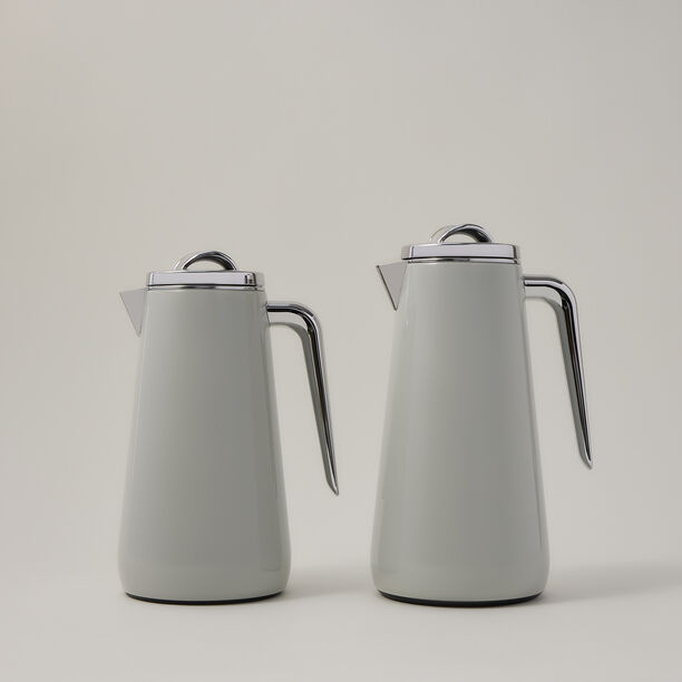 Dallaty Eve set of 2 steel vacuum flask grey & chrome image number 0