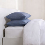 Boutique Blanche Pillow Cover Set 100% Cotton 300Tc Sateen Standard Light Blue 75*50 Cm image number 1