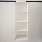 هومز منظم ملابس حقيبة تعليق 4 طبقات من البوليستر، بيج 62*32*26 سم image number 0