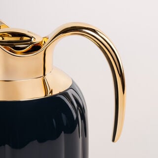 Dallaty steel vacuum flask navy blue/gold 1L