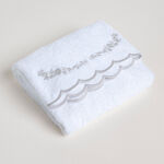 Flower Edge Embroidered Border 100% Cotton Hand Towel White 100% Cotton 50*100 cm image number 1