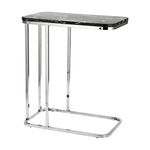 Side Table Silver Leg Black Top image number 5