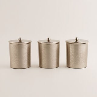 Alberto stainless steel 3pcs canister set 12*12*14cm, silver