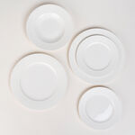 La Mesa Embossed White 18 Pieces Dinner Set Serve 4  image number 0