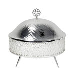 Deep Serving Bowl With Cover Silver Color image number 0