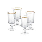 4 Pcs Juice Glass Set With Gold Rim image number 1