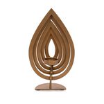 Candle Holder Metal And Glass Gold image number 1
