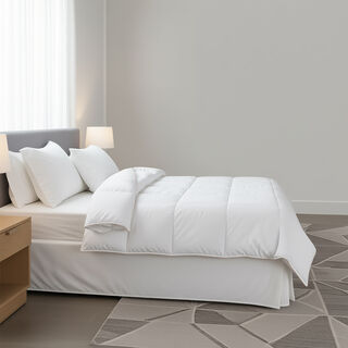 بوتيك بلانش حشوة لحاف كلاود مقاوم لتسرب الريش قطن مزيج أبيض 130*200 سم