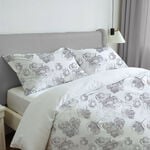 كوتاج طقم لحاف مايكروفايبر 6 قطع تصميم زهرة الزنبق، سوبر كينج 240*260 سم image number 0