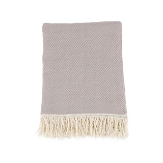Cotton Knitted Throw Lilac