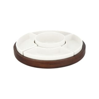 6Pc Wood Nuts Bowl