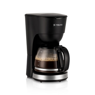 Truva Black Glass Coffee Maker 1.5L, 10 Cups