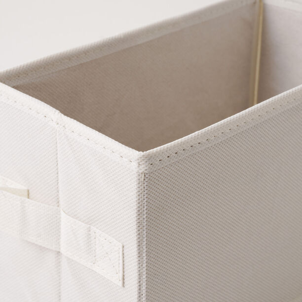 Homez Clothes Organizer Storage Box Polyester, Beige 34*27*22Cm image number 3