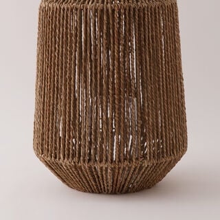 Homez Aura Lantern Rattan, Beige 25.5*25.5*37 Cm