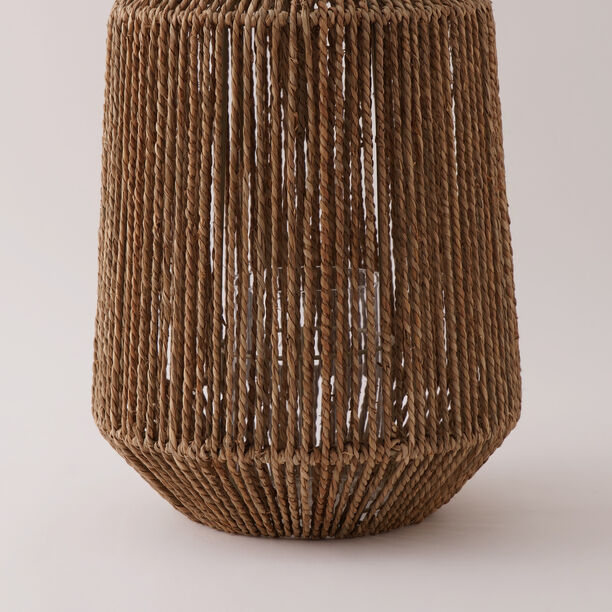 Homez Aura Lantern Rattan, Beige 25.5*25.5*37 Cm image number 1
