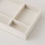 Homez beige velvet jewelry organizer 6 divisions 21*12.5*2.6cm image number 2