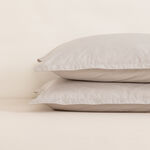Boutique Blanche Pillow Cover Set 100% Cotton 200Tc Percale King Grey 90*50 Cm image number 2