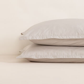 Boutique Blanche Pillow Cover Set 100% Cotton 200Tc Percale King Grey 90*50 Cm