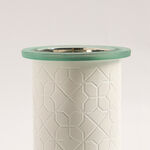 Safa'a collection white metal oud burner 9*9*18 cm image number 1