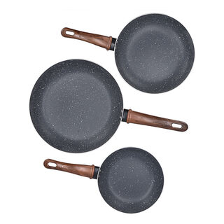 Alberto 3 piece silver frypan set 20/24/28 cm