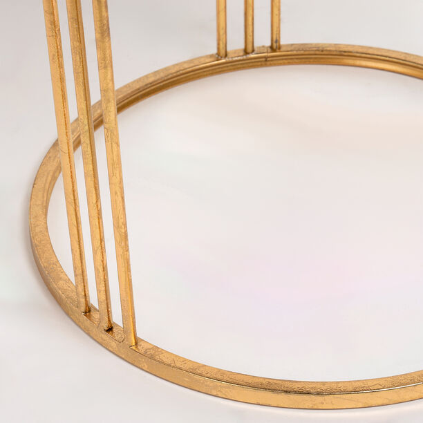 Side Table Set Of 2 Gold With Mirror Top Big image number 5