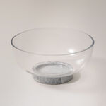 La Mesa glass bowl with marble base 24.5*24.5*12cm image number 0