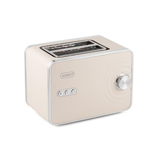 البرتو محمصة خبز بلاستيك أبيض كريمي 2 شريحة