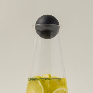 Abundance Clear Jug With Matt Black Ball Cover