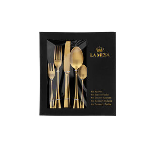 20PCS CUTLERY SET SHINY AND MATT GOLD