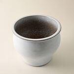 Homez ceramic planter, off white 28*28*22cm image number 2
