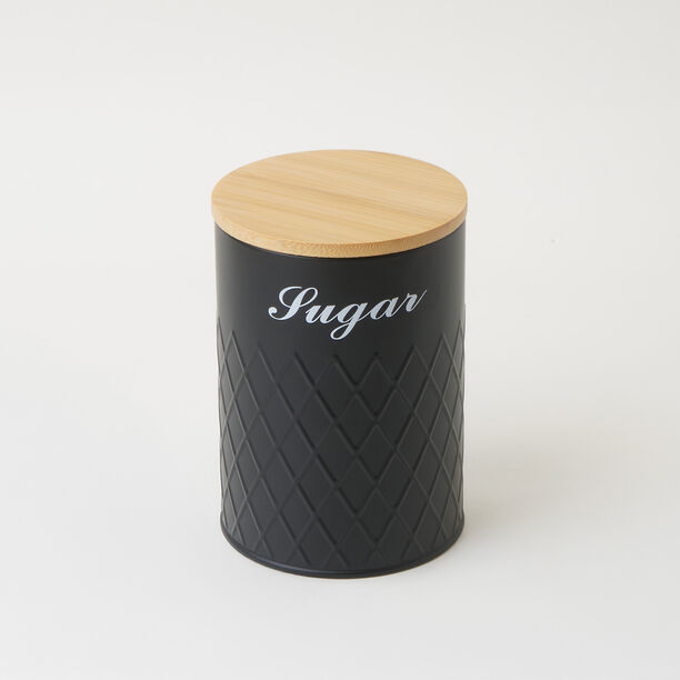 Alberto 5pcs iron storage box set with bamboo lids, black image number 5