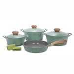 Neoflam Retro 7 Pieces Ceramic Cookware Set Green  image number 0
