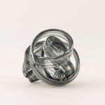 "Homez twist glass home accent 15cm, light grey image number 1