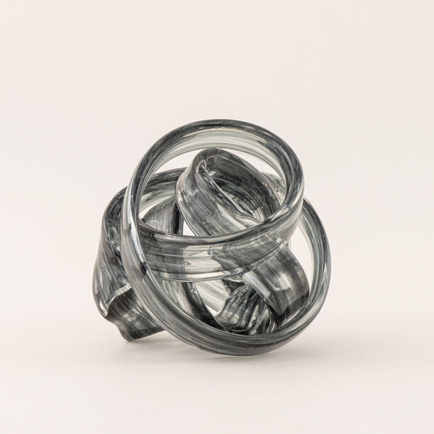 "Homez twist glass home accent 15cm, light grey image number 1