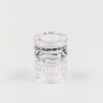 "Homez Clear Diamond Glass Candle Holder 13.3*13.3*15.4 cm image number 1