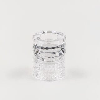 "Homez Clear Diamond Glass Candle Holder 13.3*13.3*15.4 cm