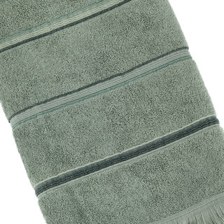 Bath Towel Stripe Green