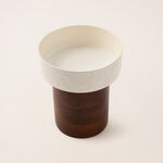 Bahja collection multicolored wood candle holder 12*12*15 cm image number 2