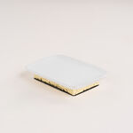 3 Piece Bath Accessories Set Stoneware Elite Gold image number 4