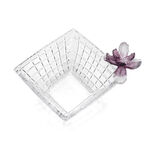 La Mesa Glass Bowl With Violet Crystal Flower 31Cm image number 1