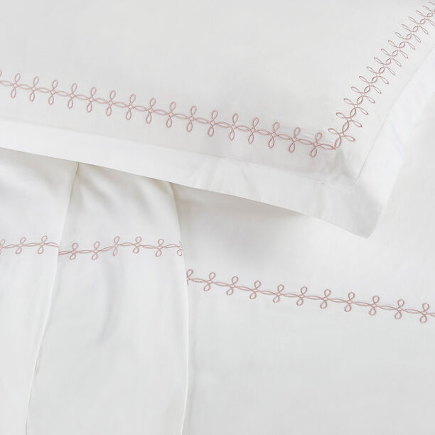 Boutique blanche 3pcs king size duvet cover embroidery set image number 0