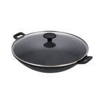 Cast Iron Wok With Glass Lid And Grate image number 2